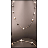 10k Gold 3 Color Pearl Necklace and Bracelet Set