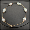 14k Gold Keishi Pearl Station Bracelet - Milan Fine Jewelry