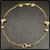 14k Italian Gold Diamond Station Bracelet