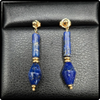 14k Gold Lapis Lazuli Dangle Earrings - Milan Fine Jewelry 