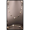 10k Gold 3 Color Pearl Necklace and Bracelet Set