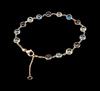 14k Gold 3 Tone Blue Bracelet - Milan Fine Jewelry 