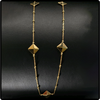 14k Italian Gold Diamond Station Necklace