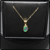 18k Gold Opal Pendant Necklace