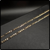 14k Italian Gold Men's Flat Figaro Necklace