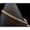 14k Italian Gold Braided Fox Tail Bracelet