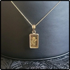 14k Gold Pamp Rose Pendant Necklace