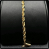 10k Gold Men's Diamond Cut Rope Bracelet