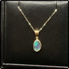 18k Gold Opal Pendant Necklace