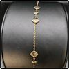 14k Italian Gold Diamond Station Bracelet