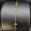 14k Italian Gold Diamond Station Bracelet