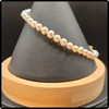 14k Gold Paperclip Pearl Bracelet