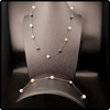 10k Gold 3 Color Pearl Necklace and Bracelet Set
