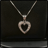 14k Italian White Gold Diamond Heart Pendant Necklace – fine jewelry