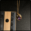 14k Gold Vintage Amethyst Pendant Necklace