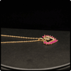 10K Gold Ruby and Diamond Heart Necklace