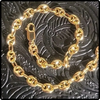 14k Gold Puff Mariner Bracelet