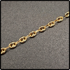 14k Gold Puff Mariner Bracelet