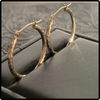 10k Gold Diamond Cut Hoop Earrings