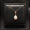 14k Gold Pearl And Citrine Pendant