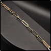 14k Solid Gold Paperclip Cz Accent Bracelet
