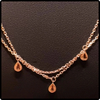 10k Gold Double Strand Citrine Necklace
