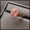 10k Gold Pink Sapphire And Diamond Ring