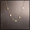 10k Gold Peridot & Chrysoprase Bracelet - Necklace Set