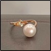 14K Gold Pearl & Citrine Ring