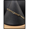 14k Italian Gold Men's Flat Square Figaro Bracelet