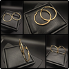 14k Gold Diamond Cut Hoop Earrings
