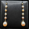 14K Gold Pearl Drop Earrings