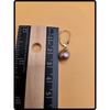 14k Gold Gray Pearl Dangle Earrings