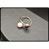 14k Gold Black & White Pearl Ring