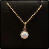 10k Pearl & Amethyst Pendant Necklace