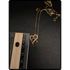 10k Gold Double Heart Diamond Pendant Necklace