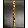 14k Gold Puff Mariner Bracelet