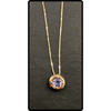 14k Italian Gold Iolite Pendant Necklace