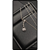 14k White Gold Diamond Pendant Necklace