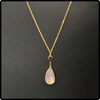 14k Gold Mother of Pearl Pendant Necklace