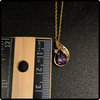14k Gold Vintage Amethyst Pendant Necklace
