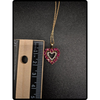 14k Gold Ruby And Diamond Heart Pendant Necklace
