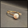 14k Gold Pearl & Diamond Ring