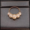14k Five Freshwater Pearl Gold Ring