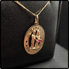 14k Gold Vintage Happy Anniversary Pendant Necklace