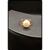 14K Gold Pearl Open Band Ring