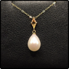 14k Gold Pearl And Citrine Pendant